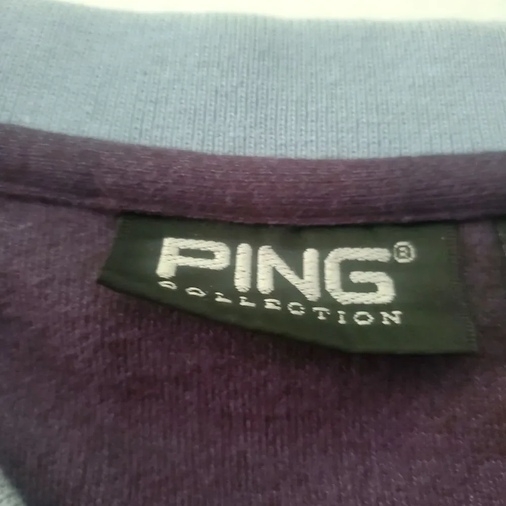 Vintage Men's Ping Golf Pullover, 2 side pockets, Navy Blue, V-Neck, Size Large